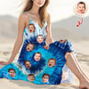 Custom Human Photo Tie Dye Background Hawaii Cami Maxi Dress HO82 901994