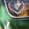 American Eagle With Flag Patriotic Car Window Decal Sticker HA75 898394