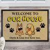 Personalized Welcome to Our House For Dog Lovers Doormats LM32 893387