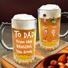 Happy Father's Day From The Reasons You Drink Custom Photo Glass Beer Mug CH07 895562
