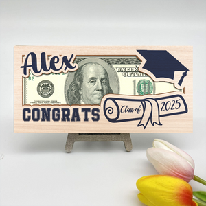 Customized Class Of 2025 Graduation Gifts Wood Money Holder HO82 893566