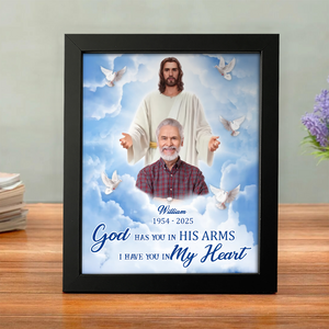 Custom Photo God Took You Home To Be With Him Memorial Picture Frame LM32 893193