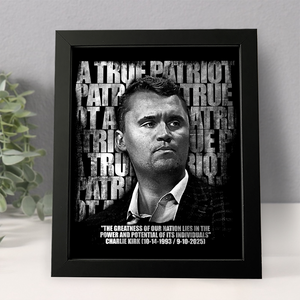 Charlie Kirk Memorial – A True Patriot Tribute Remembrance Picture Frame LM32 65523