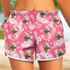 Custom Photo Aloha Hawaiian Dog Women's Beach Short For Summer LM32 893515