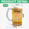 Custom Name The Best Dad Ever Hands Down Glass Beer Mug TH10 892661