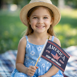 America 250 Birthday 1776-2026 Handheld Flag HA75 898854