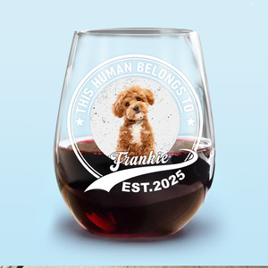 Custom Photo Mom of a Spoiled Rotten Dog - Personalized Wine Glass CH07 895494
