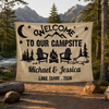 Personalized Welcome To Our Campsite Camping Tapestry, Gift For Camping Lovers HO82 903072