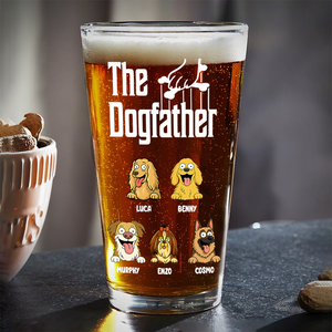 Personalized The Dog Father Print Beer Glass Personalized Gift For Dog Dad HO82 894134