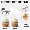 Personalised Class Of 2026 Glitter Bachelor Cap Cupcake Topper - Graduation Party Decorations for Graduates HO82 901492