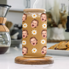 Custom Face Photo With Icon Family Glass Can With Lid TH10 894265