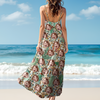 Custom Photo Human And Leopard Summer Hawaii Maxi Dress LM32 893333