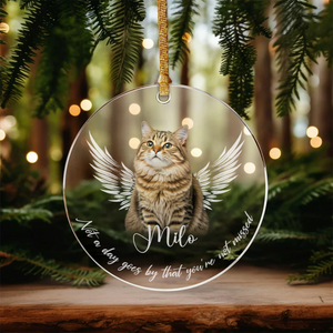 Custom Photo Not A Day Goes By Memorial Cat Acrylic Ornament HA75 897250