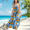 Custom Photo Tropical Flower Maxi Dress For Summer Holiday CH07 895620