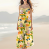Custom Photo Tropical Flower Maxi Dress For Summer Holiday CH07 895620