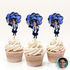 Custom Photo Class of 2026 Balloons Graduation Cupcake Toppers, Personalized Grad Party Decor CH07 910986