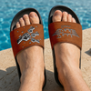 Custom Name Best Dad Ever With Fist Bumps Slide Sandals - Personalized Father’s Day Gift HO82 902700