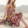 Custom Photo Human And Leopard Summer Hawaii Maxi Dress LM32 893333