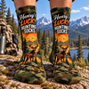 Personalized Lucky Hunting Socks, Custom Name Deer Hunting Socks CH07 180848