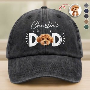 Custom Photo Dog Cat - Dog Mom Cat Mom Washed Denim Baseball Cap HA75 897008