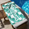 Personalized Vans Checker Pattern In Retro Style Beach Towel HA75 892798
