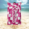 Personalized Vans Checker Pattern In Retro Style Beach Towel HA75 892798