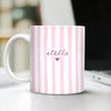 Personalized Custom Name Stripe Mug For Family TH10 170901