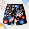 250 Years 1776 - 2026 Patriotic Eagle Beach Short HA75 921052
