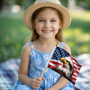 Patriotic American Eagle Independence American Handheld Flag HO82 900946
