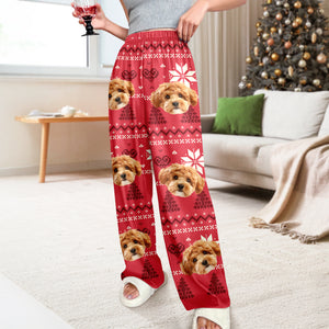 Christmas Is Coming Aztec Pattern - Custom Dog Face Photo Sweatpants Christmas Gift For Dog Lovers CH07 896326