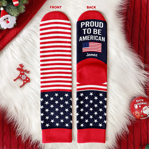 Custom Name Celebrate American 250th Anniversary USA Flag Socks CH07 899920