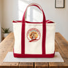 Custom Photo Human Belongs To Dog Cat Printed Monogram Beach Bag, Gift For Mother's Day, Dog Mom HO82 902020