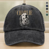 Custom Dog Photo Washed Denim Baseball Cap Vintage Style TH10 170387
