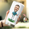 Custom Face Photo Tumbler With Golf Ball Texture TH10 898129