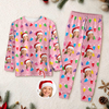 Custom Human Face Photo With Colorful Christmas Lights Sleepwear HO82 900026