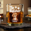 Custom Dog Photo The Dog Father Whiskey Glass Gift For Father's Day, Dog Dad HO82 893958