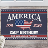 Personalized Family Name America 250th Anniversary Doormat TH10 898435