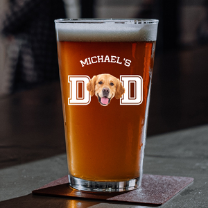 Custom Dog Photo Beer Glass Personalized Father's Day Gift Birthday Gift CH07 895896
