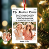 Custom Photo Bestie Time Here's To Another Year Of Us Newspaper Acrylic Ornament LM32 895435