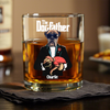 Custom Dog Photo The Dogfather Whiskey Glass Personalized Gift For Dog Dad HO82 893870