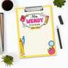 Custom Teacher Name Composition Style Clipboard Back To School Gift HO82 894308