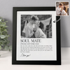 Custom Photo Soul Mate Personalized Picture Frame Couple Anniversary Gift, Valentines Day Gift HA75 920094