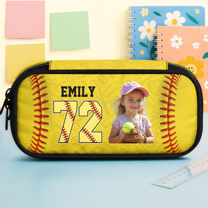 Custom Photo Baseball Lovers Pencil Case Personalized Back To School Gift CH07 896260