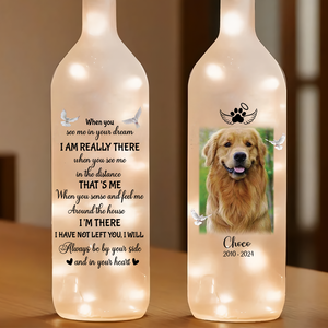 Custom Photo When You See Me In Your Dream Dog Memorial Bottle Lamp LM32 893163
