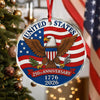 1776 -2026 American 250th Anniversary Eagle Glass Ornament CH07 899232