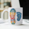 Happy Father's Day Custom Dad and Kids Footprint 3D Inflated Printed Mug CH07 895290