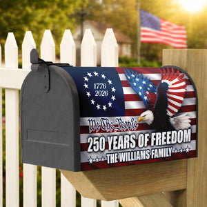 Custom Family Name 250 Years of Freedom We The People Patriotic Mailbox Cover HO82 900924
