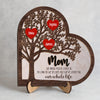 Personalized Family Tree Heart To The World You May Be One Person 2-Layered Wooden Plaque CH07 910774