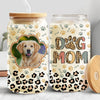 Custom Photo Leopard Pet Mom Mother's Day Glass Can With Lid TH10 892523