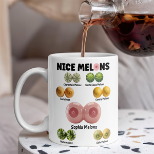 Custom Name Nice Melon White Mug Valentine's Day Funny Gift for Wife Girlfriend from Husband Naughty Gift for Her CH07 910106
